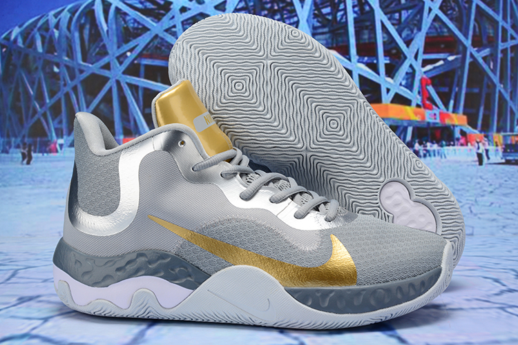 2020 Nike KD Trey 6 Vllll Grey Gold - Click Image to Close